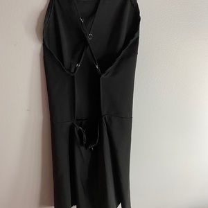 Black short dress with open back